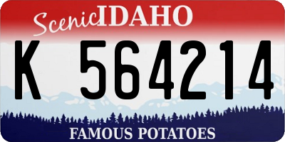 ID license plate K564214