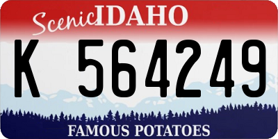 ID license plate K564249
