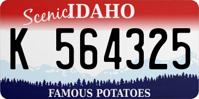 ID license plate K564325
