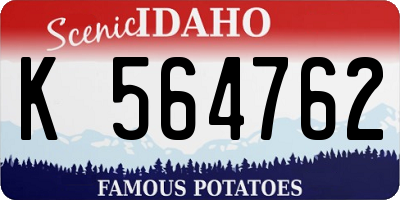 ID license plate K564762