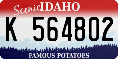 ID license plate K564802