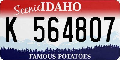 ID license plate K564807