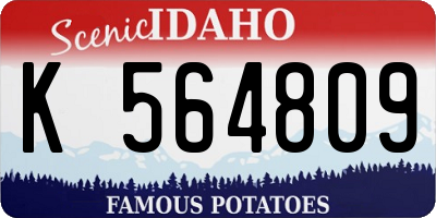 ID license plate K564809