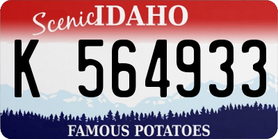 ID license plate K564933