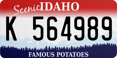 ID license plate K564989