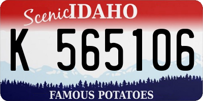 ID license plate K565106