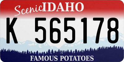 ID license plate K565178