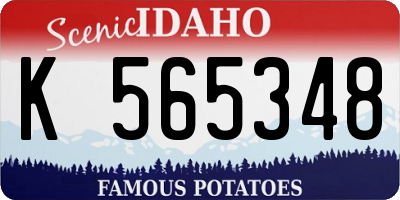 ID license plate K565348
