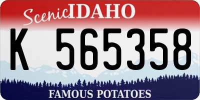 ID license plate K565358