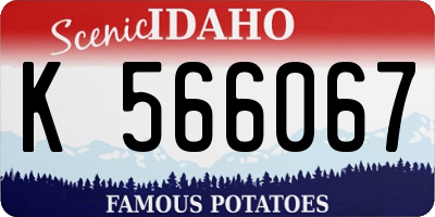 ID license plate K566067