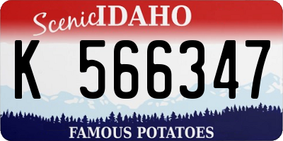 ID license plate K566347