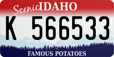 ID license plate K566533