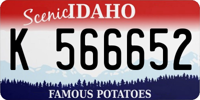 ID license plate K566652