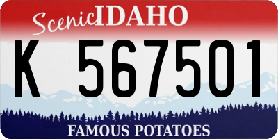 ID license plate K567501