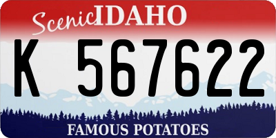 ID license plate K567622