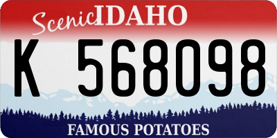 ID license plate K568098