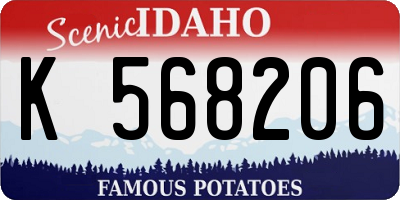 ID license plate K568206