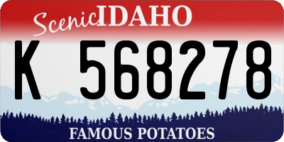 ID license plate K568278