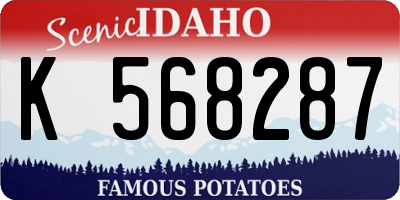 ID license plate K568287