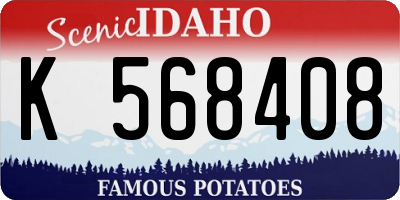 ID license plate K568408