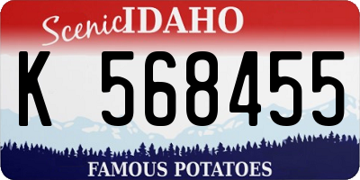 ID license plate K568455