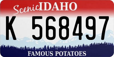 ID license plate K568497