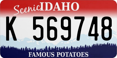 ID license plate K569748