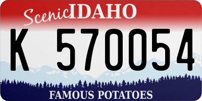 ID license plate K570054