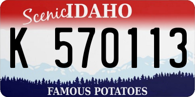 ID license plate K570113