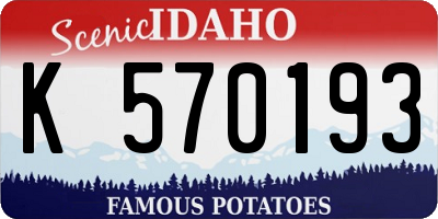 ID license plate K570193