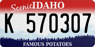 ID license plate K570307