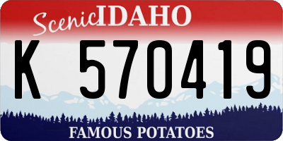 ID license plate K570419
