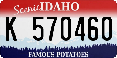 ID license plate K570460