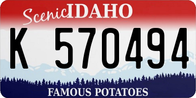 ID license plate K570494