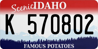 ID license plate K570802