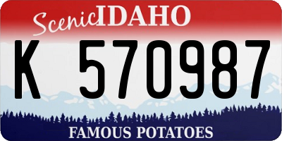 ID license plate K570987