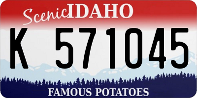 ID license plate K571045