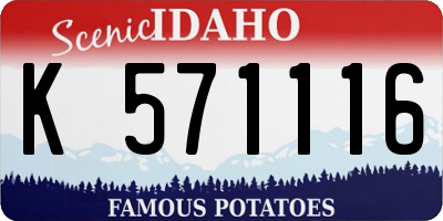 ID license plate K571116