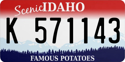 ID license plate K571143