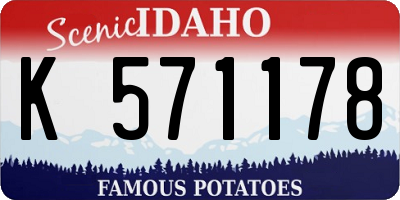 ID license plate K571178