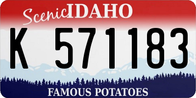ID license plate K571183