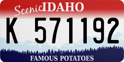 ID license plate K571192