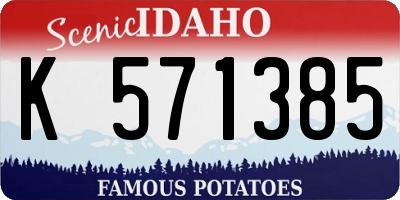 ID license plate K571385