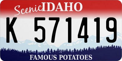 ID license plate K571419