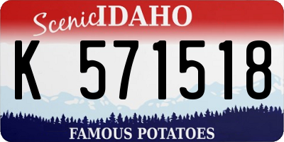 ID license plate K571518
