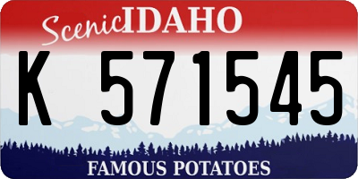 ID license plate K571545
