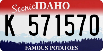 ID license plate K571570