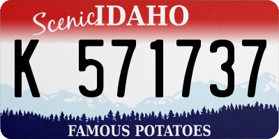 ID license plate K571737