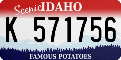 ID license plate K571756