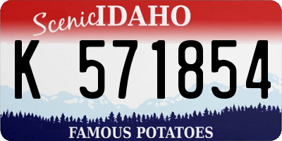ID license plate K571854